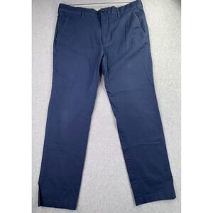 Cole Haan Grand OS Chino Pants Mens 34×30 Navy Blue Flat Front Stretch Casual‎